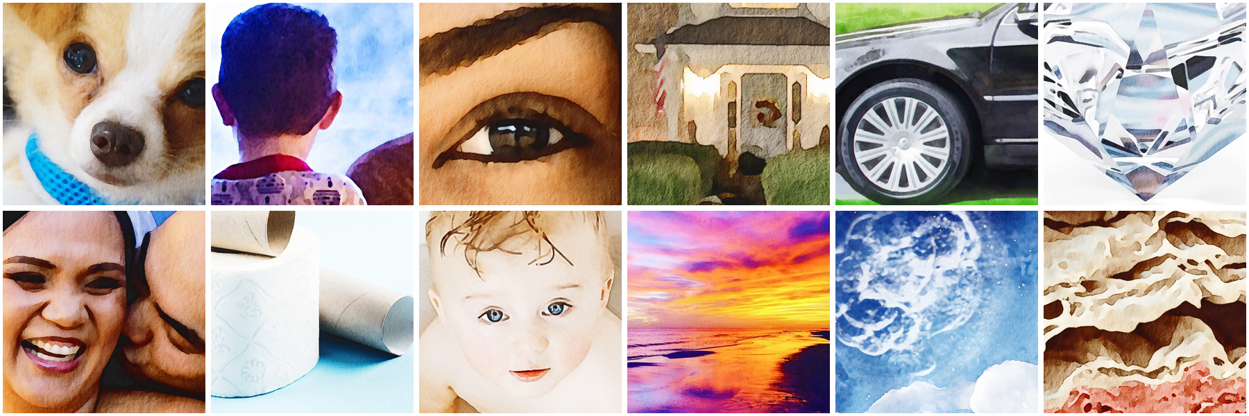 Examples of my watercolor art.